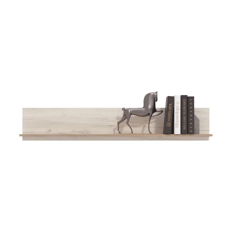 ΡΑΦΙ ΤΟΙΧΟΥ UMBRIA ZP WHITE OAK - GREY OAK 138x19.5x24εκ f.l.d - Image 5
