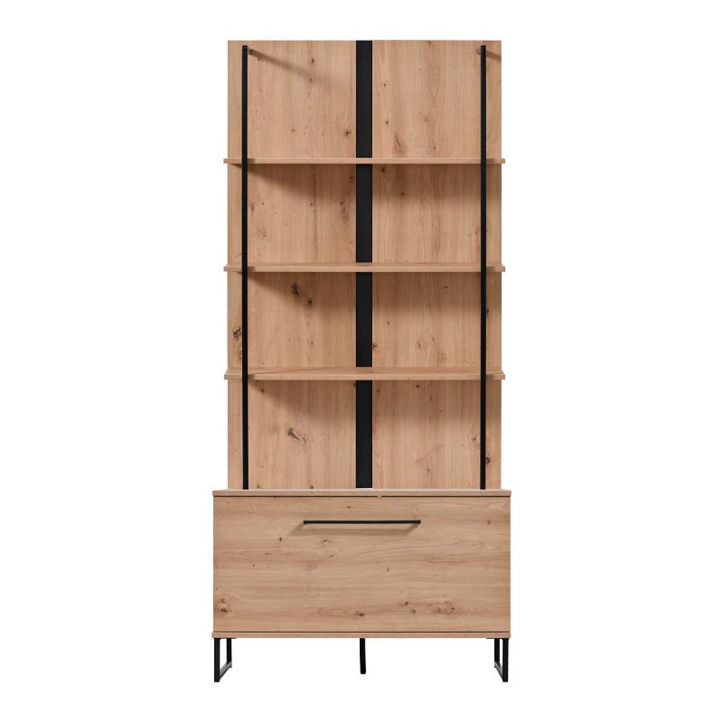 ΡΑΦΙΕΡΑ SARDINIA POP ARTISAN OAK / ΜΑΥΡΟ 85x42x192εκ srd - Image 3