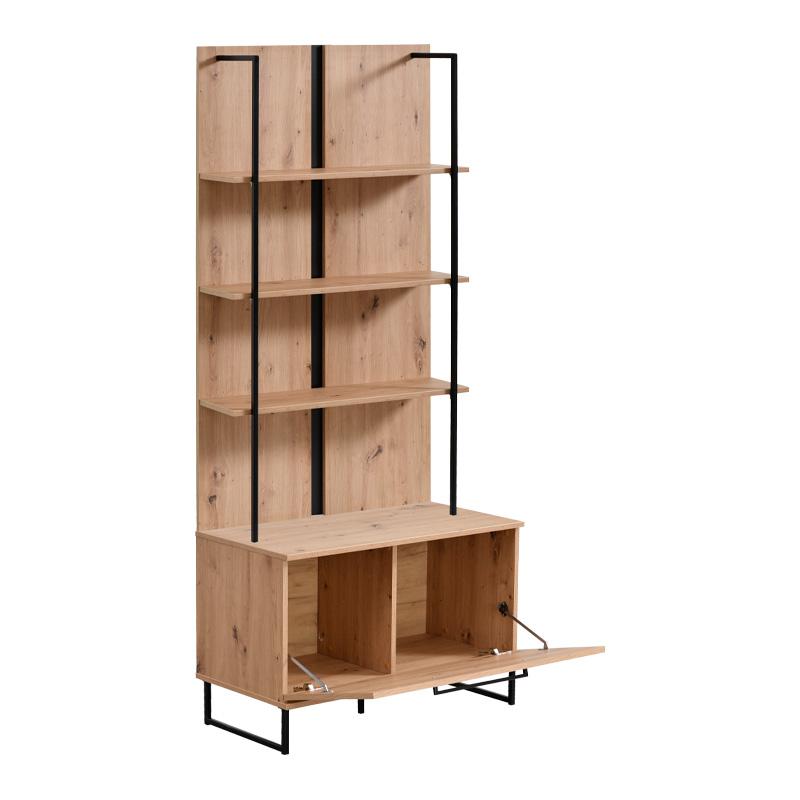 ΡΑΦΙΕΡΑ SARDINIA POP ARTISAN OAK / ΜΑΥΡΟ 85x42x192εκ srd - Image 4