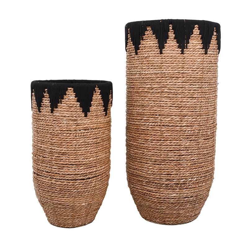 ΣΕΤ 2 ΒΑΖΑ FL2314 WOVEN ΜΑΥΡΟ-ΜΠΕΖ ΧΡΩΜΑ 37x80εκ