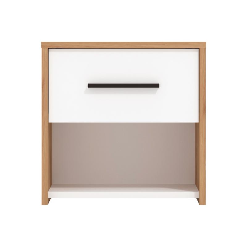 ΣΕΤ 2 ΚΟΜΟΔΙΝΑ VARADERO 2NO1F ARTISAN OAK-ΛΕΥΚΟ 42x33x42εκ fld - Image 3