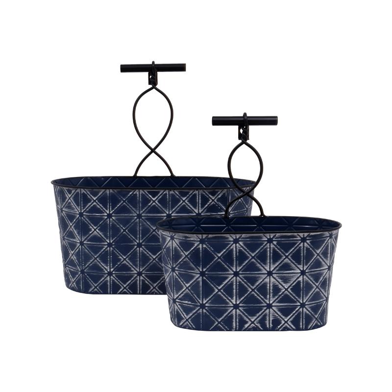 ΣΕΤ 2 ΜΕΤΑΛΛΙΚΑ ΔΙΑΚΟΣΜΗΤΙΚΑ ΚΑΣΠΩ ΜΠΛΕ ΧΡΩΜΑ 34x19,5x36,5εκ sls