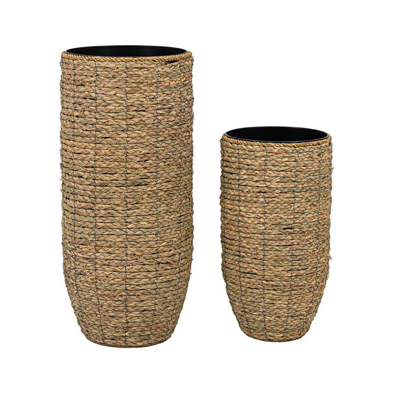 ΣΕΤ 2 ΨΑΘΙΝΑ ΚΑΣΠΩ FL2419 ΚΑΦΕ-ΜΠΕΖ ΧΡΩΜΑ 37x37x80εκ 31x31x57εκ