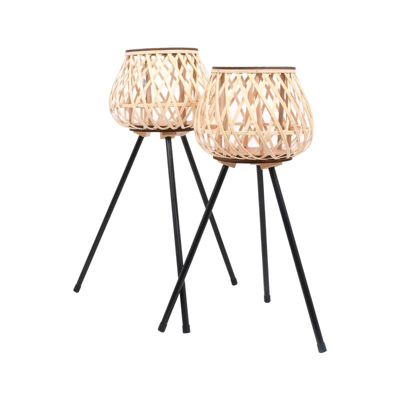 ΣΕΤ 2 ΨΑΘΙΝΑ ΚΑΣΠΩ ΦΥΣΙΚΟ ΧΡΩΜΑ 29x29x65εκ+29x29x73εκ