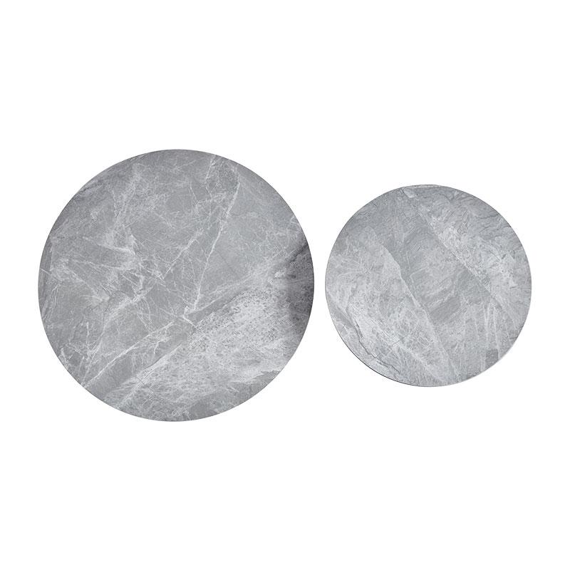 ΣΕΤ 2 ΤΡΑΠΕΖΑΚΙΑ ΣΑΛΟΝΙΟΥ 6052 ΓΚΡΙ ΧΡΩΜΑ ΔΙΑΜΕΤΡΟΣ 70+50εκ - Image 3