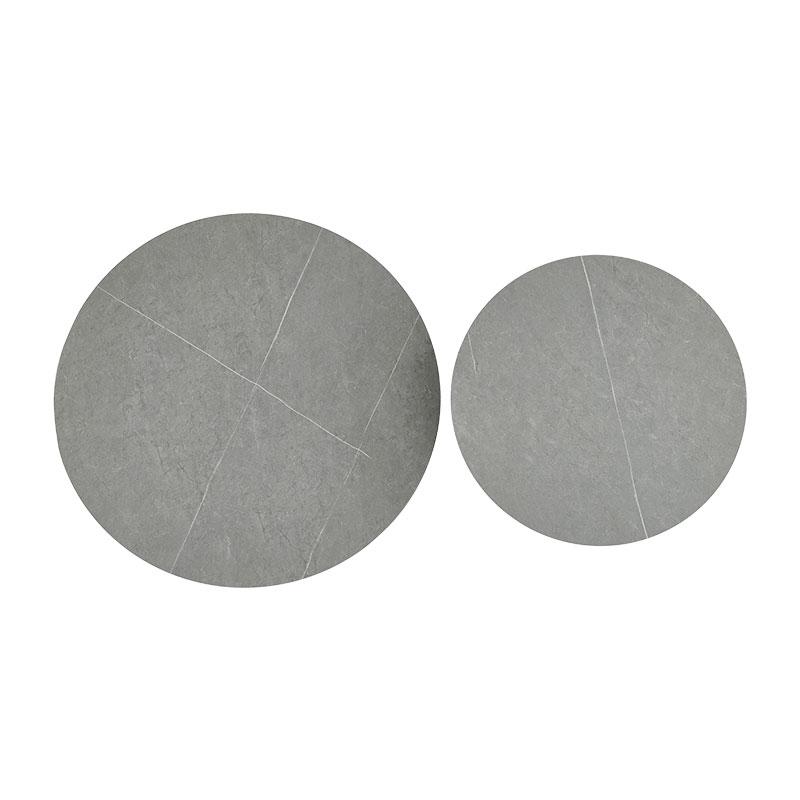 ΣΕΤ 2 ΤΡΑΠΕΖΑΚΙΑ ΣΑΛΟΝΙΟΥ 6055 ΓΚΡΙ ΧΡΩΜΑ ΔΙΑΜΕΤΡΟΣ 80+60εκ - Image 3