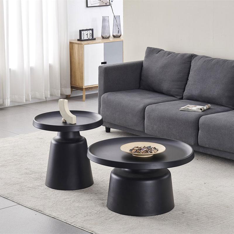 ΣΕΤ 2 ΤΡΑΠΕΖΑΚΙΑ ΣΑΛΟΝΙΟΥ FL830 ΜΑΥΡΟ ΧΡΩΜΑ 50x47εκ & 70x39εκ - Image 3