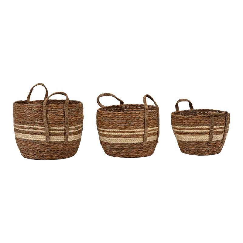 ΣΕΤ 3 ΨΑΘΙΝΑ ΚΑΛΑΘΙΑ ΦΥΣΙΚΟ ΧΡΩΜΑ 31x25εκ,29x22εκ,24x19εκ