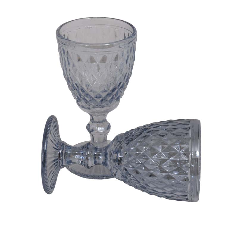 ΣΕT ΓΥΑΛΙΝΟ ΠΟΤΗΡΙ ΝΕΡΟΥ 6 ΤΜΧ ΜΕ ΠΟΔΙ Rhombus LUSTER IRIS