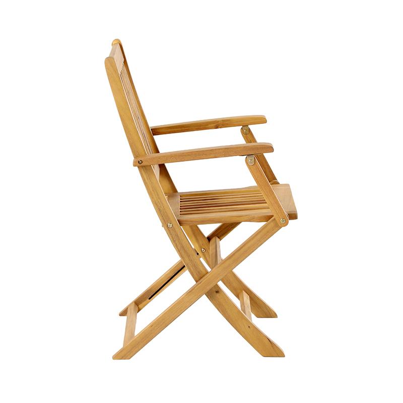 ΣΕΤ BISTRO 3 ΤΕΜ ΞΥΛΟ ΑΚΑΚΙΑΣ FL921 ΚΑΡΥΔΙ ΣΚΕΛΕΤΟΣ 60x60x75εκ - Image 5