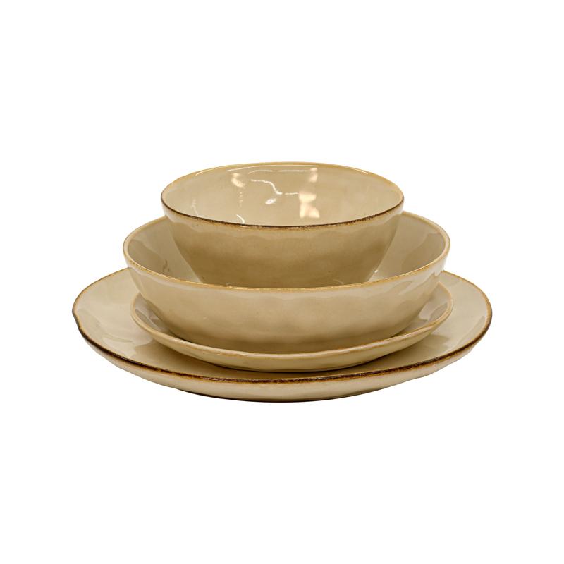 ΣΕΤ ΦΑΓΗΤΟΥ 16τμχ FL25150 STONEWARE ΜΠΕΖ ΧΡΩΜΑ - Image 2