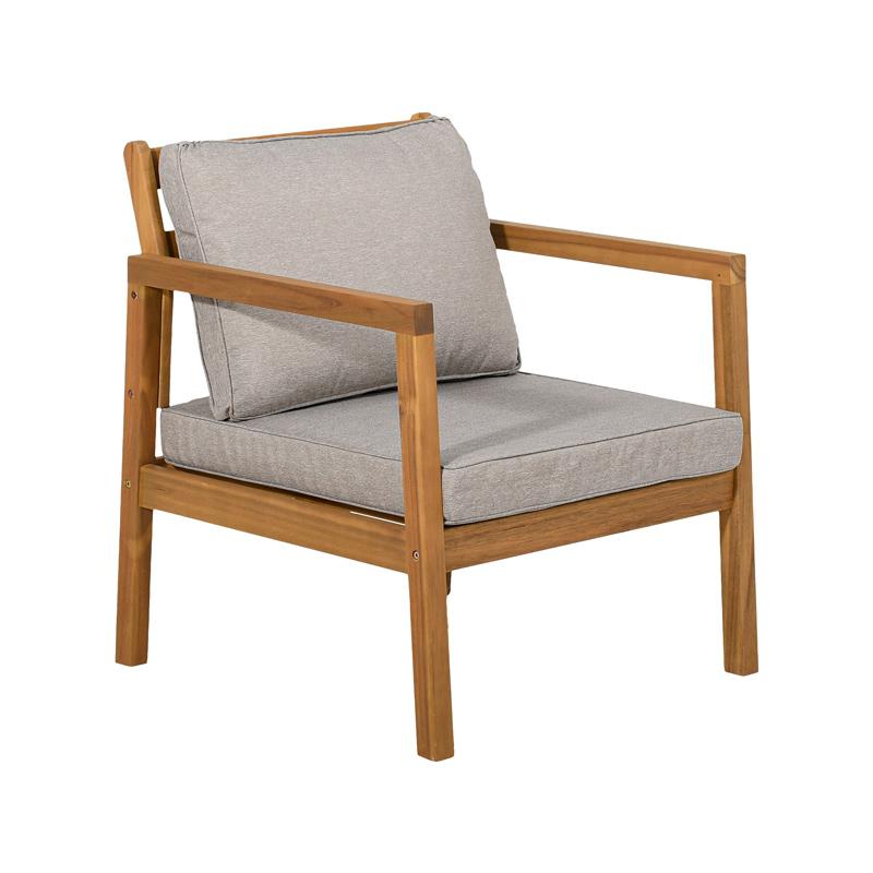 ΣΕΤ ΚΗΠΟΥ 4 ΤΕΜ ΞΥΛΟ ΑΚΑΚΙΑΣ FL129 ΚΑΡΥΔΙ ΣΚΕΛΕΤΟΣ ΜΠΕΖ-ΚΑΦΕ ΥΦΑΣΜΑ 120x68x75εκ - Image 4