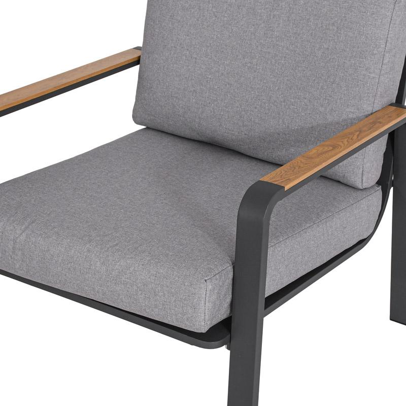 ΣΕΤ ΚΗΠΟΥ 4 ΤΕΜΑΧΙΩΝ "Madera" ΓΚΡΙ ΧΡΩΜΑ - Image 7