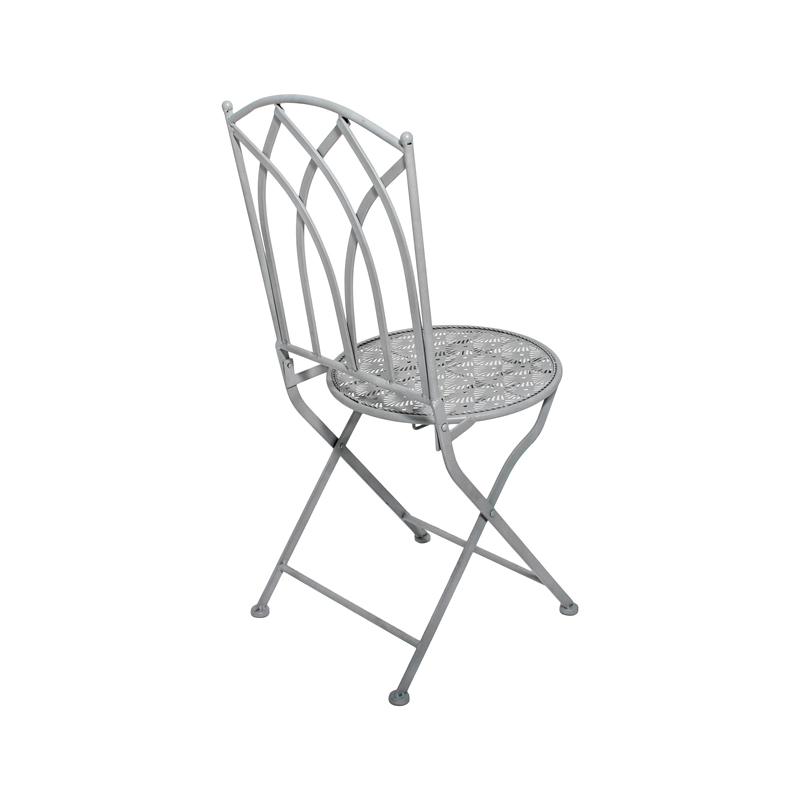 ΣΕΤ ΜΕΤΑΛΛΙΚΟ ΤΡΑΠΕΖΙ ΚΗΠΟΥ ΜΕ 2 ΚΑΡΕΚΛΕΣ Gordon ΓΚΡΙ ΧΡΩΜΑ - Image 6