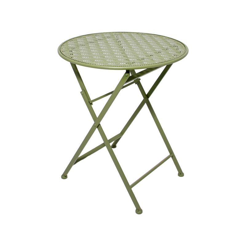 ΣΕΤ ΜΕΤΑΛΛΙΚΟ ΤΡΑΠΕΖΙ ΚΗΠΟΥ ΜΕ 2 ΚΑΡΕΚΛΕΣ Gordon ΠΡΑΣΙΝΟ ΧΡΩΜΑ - Image 3