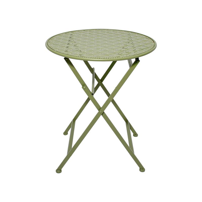 ΣΕΤ ΜΕΤΑΛΛΙΚΟ ΤΡΑΠΕΖΙ ΚΗΠΟΥ ΜΕ 2 ΚΑΡΕΚΛΕΣ Gordon ΠΡΑΣΙΝΟ ΧΡΩΜΑ - Image 4