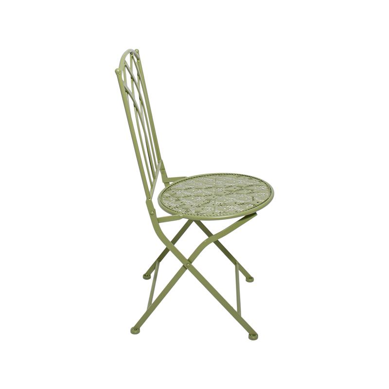 ΣΕΤ ΜΕΤΑΛΛΙΚΟ ΤΡΑΠΕΖΙ ΚΗΠΟΥ ΜΕ 2 ΚΑΡΕΚΛΕΣ Gordon ΠΡΑΣΙΝΟ ΧΡΩΜΑ - Image 6