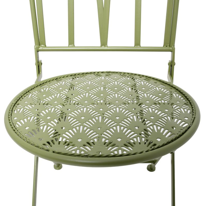 ΣΕΤ ΜΕΤΑΛΛΙΚΟ ΤΡΑΠΕΖΙ ΚΗΠΟΥ ΜΕ 2 ΚΑΡΕΚΛΕΣ Gordon ΠΡΑΣΙΝΟ ΧΡΩΜΑ - Image 7