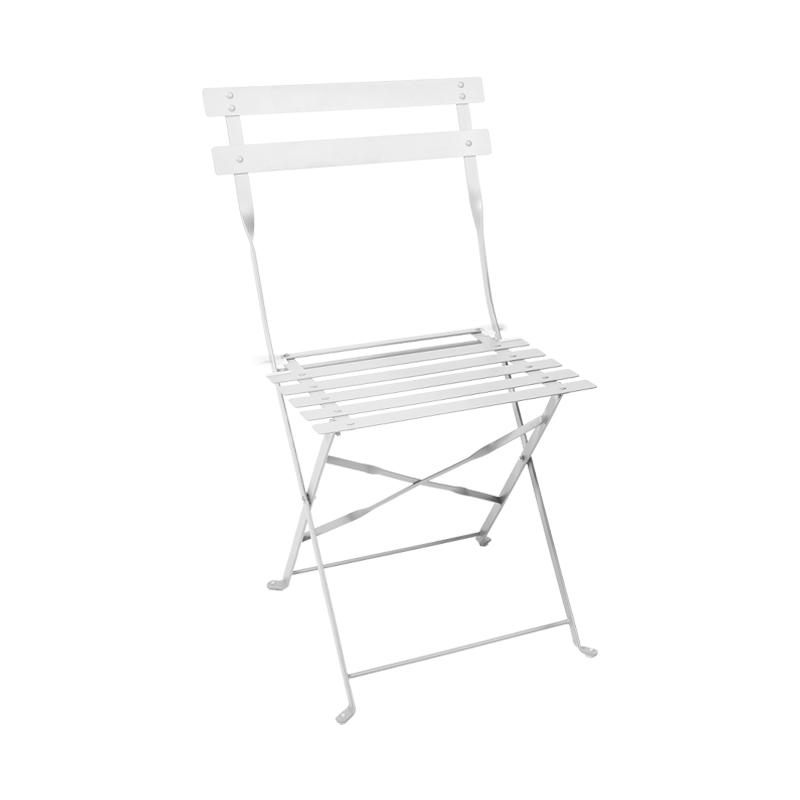 ΣΕΤ ΜΕΤΑΛΛΙΚΟ ΤΡΑΠΕΖΙ ΚΗΠΟΥ ΜΕ 2 ΚΑΡΕΚΛΕΣ Rollin ΛΕΥΚΟ ΧΡΩΜΑ 60x70εκ - Image 3