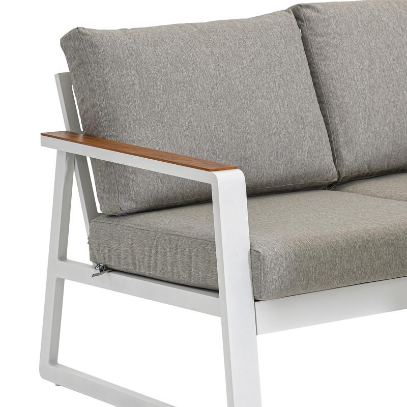 ΣΕΤ ΣΑΛΟΝΙ ΕΞΟΧΗΣ 4 ΤΕΜΑΧΙΩΝ "Aylin" ΛΕΥΚΟ ΧΡΩΜΑ 202x85x74εκ - Image 5