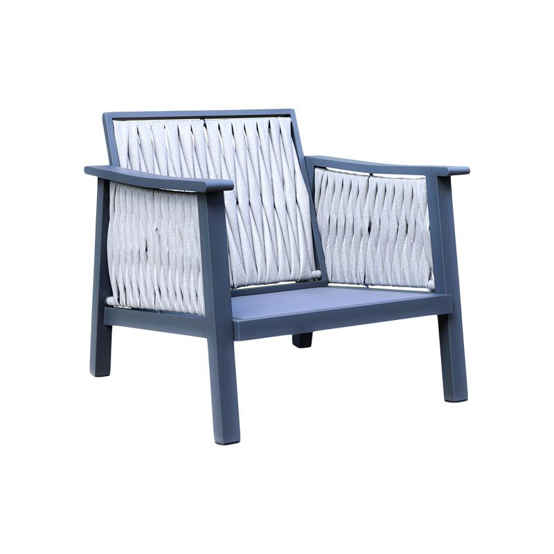 ΣΕΤ ΣΑΛΟΝΙ ΕΞΟΧΗΣ 4 ΤΕΜΑΧΙΩΝ "Federiko" ΓΚΡΙ ΧΡΩΜΑ 145x87x78εκ - Image 3