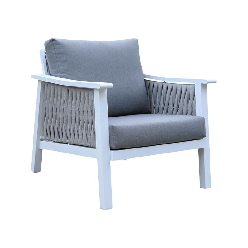 ΣΕΤ ΣΑΛΟΝΙ ΕΞΟΧΗΣ 4 ΤΕΜΑΧΙΩΝ "Federiko" ΛΕΥΚΟ ΧΡΩΜΑ 145x87x78εκ - Image 3