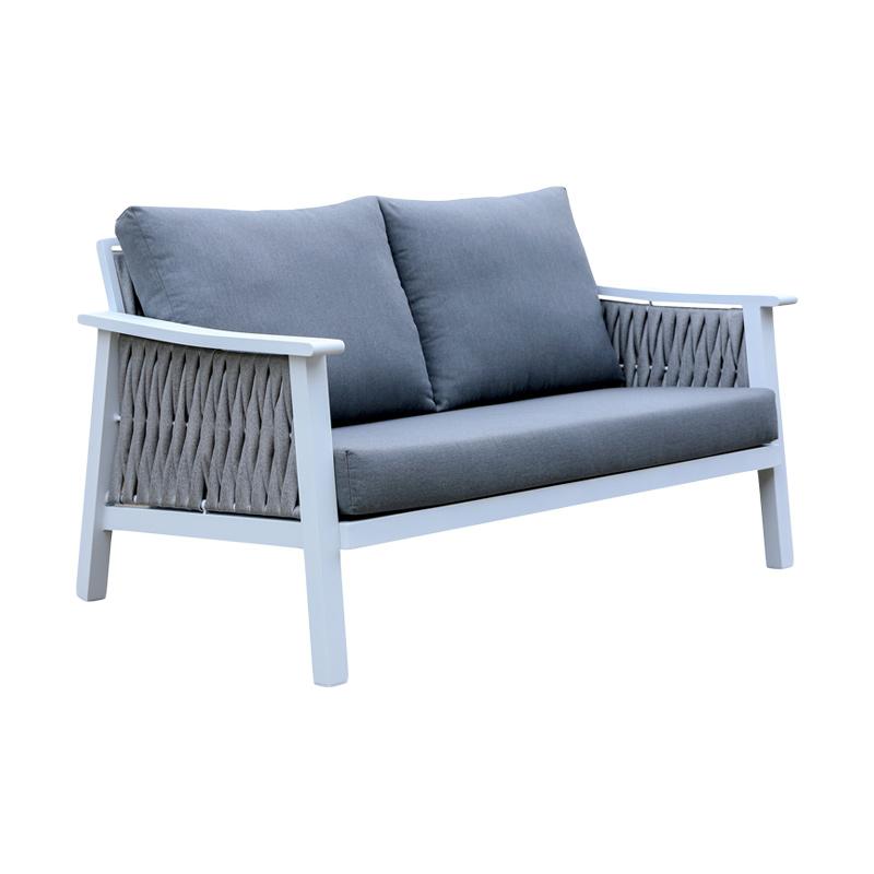 ΣΕΤ ΣΑΛΟΝΙ ΕΞΟΧΗΣ 4 ΤΕΜΑΧΙΩΝ "Federiko" ΛΕΥΚΟ ΧΡΩΜΑ 145x87x78εκ - Image 4