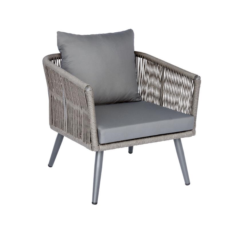 ΣΕΤ ΣΑΛΟΝΙ ΚΗΠΟΥ 4 ΤΕΜΑΧΙΑ CASABLANCA ΓΚΡΙ ΧΡΩΜΑ 155x72x68εκ - Image 4