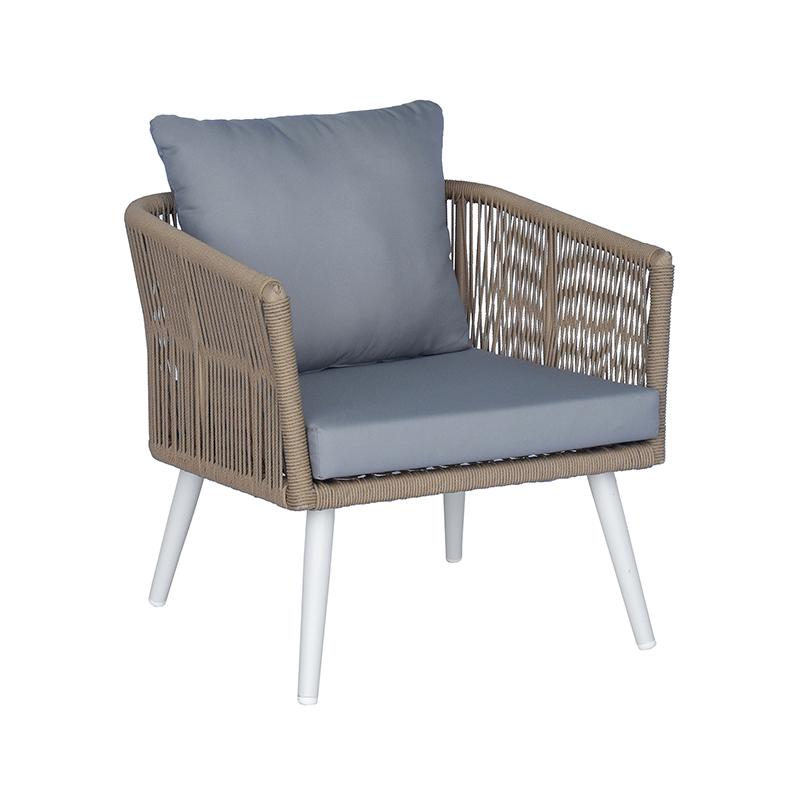 ΣΕΤ ΣΑΛΟΝΙ ΚΗΠΟΥ 4 ΤΕΜΑΧΙΑ CASABLANCA ΛΕΥΚΟ ΧΡΩΜΑ 155x72x68εκ - Image 4