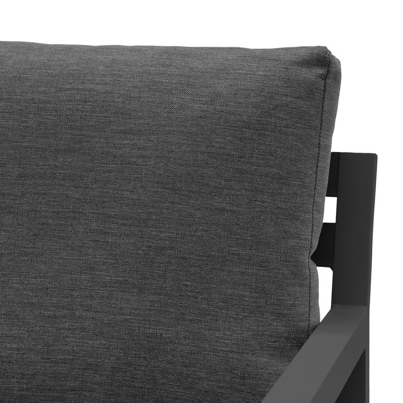 ΣΕΤ ΣΑΛΟΝΙ ΚΗΠΟΥ 4 ΤΕΜΑΧΙΩΝ Santiago ΓΚΡΙ ΣΚΟΥΡΟ ΧΡΩΜΑ 188x80x70εκ - Image 5