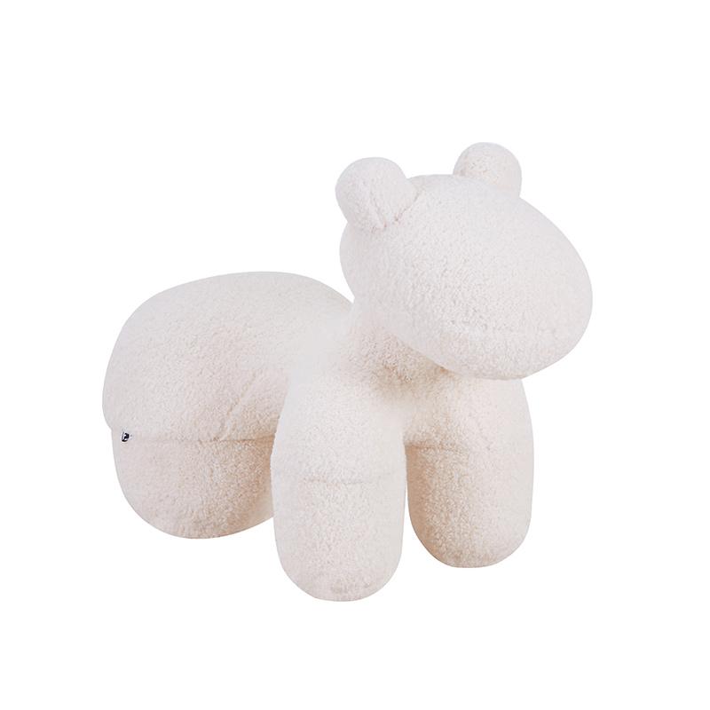 ΣΚΑΜΠΟ-ΠΟΥΦ Teddy ΛΕΥΚΟ ΧΡΩΜΑ 55x110x83εκ