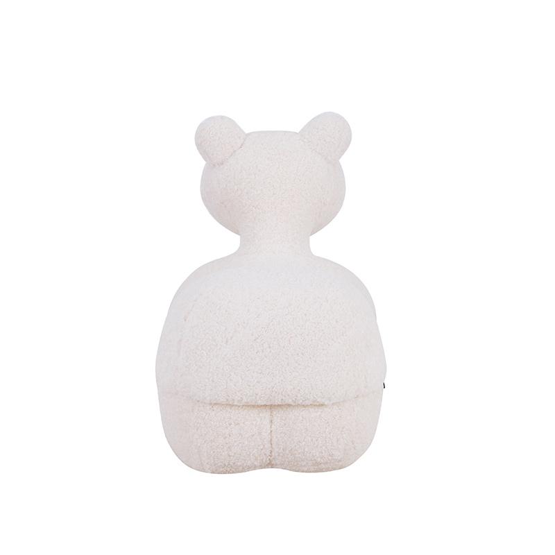 ΣΚΑΜΠΟ-ΠΟΥΦ Teddy ΛΕΥΚΟ ΧΡΩΜΑ 55x110x83εκ - Image 4