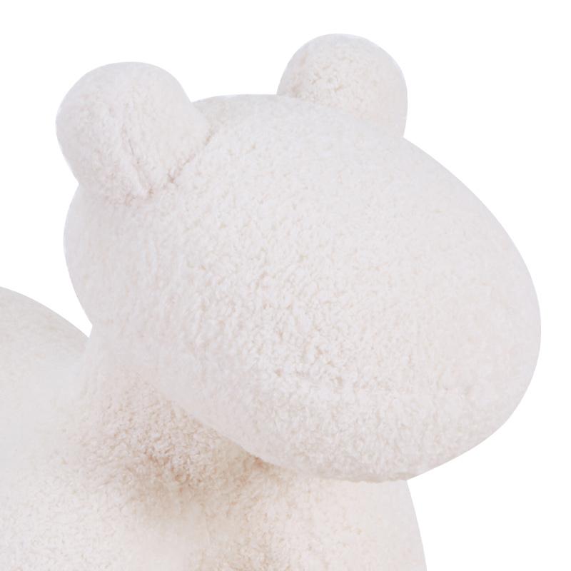 ΣΚΑΜΠΟ-ΠΟΥΦ Teddy ΛΕΥΚΟ ΧΡΩΜΑ 55x110x83εκ - Image 5