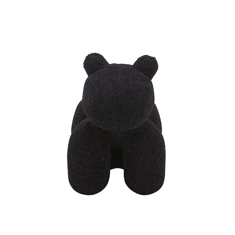 ΣΚΑΜΠΟ-ΠΟΥΦ Teddy ΜΑΥΡΟ ΧΡΩΜΑ 55x110x83εκ - Image 3