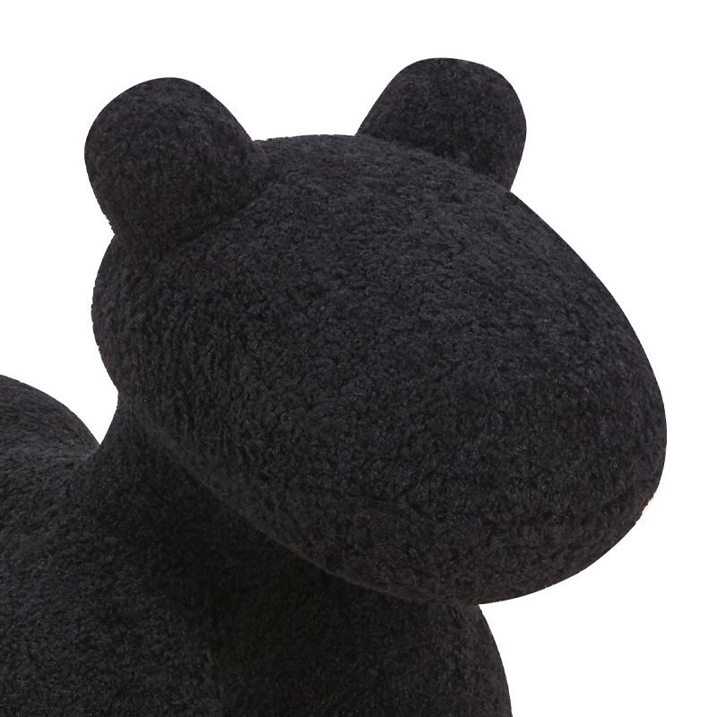ΣΚΑΜΠΟ-ΠΟΥΦ Teddy ΜΑΥΡΟ ΧΡΩΜΑ 55x110x83εκ - Image 5