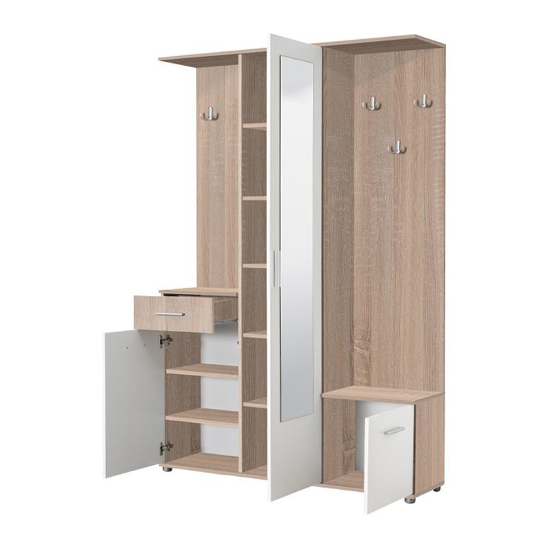 ΣΤΑΝΤ ΧΩΛ ΚΑΙ ΠΑΠΟΥΤΣΟΘΗΚΗ MARTIN SONOMA/ΛΕΥΚΟ 133,5x33x197,5εκ fxtr - Image 4