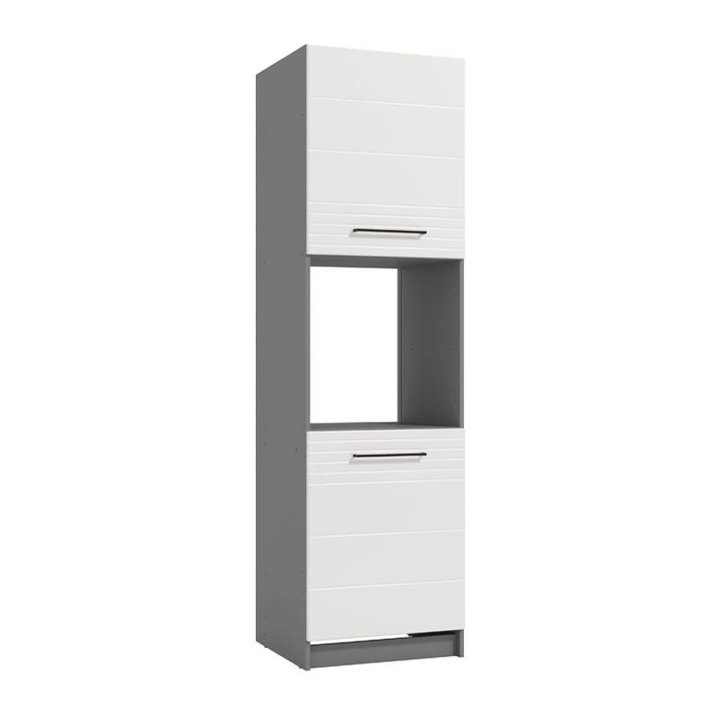 ΣΤΟΙΧΕΙΟ ΚΟΥΖΙΝΑΣ PETRA BD60 ΓΚΡΙ ΓΡΑΦΙΤΗΣ-ΛΕΥΚΟ HIGH GLOSS FOIL-ΓΚΡΙ MAT FOIL 60x56x214εκ - Image 6