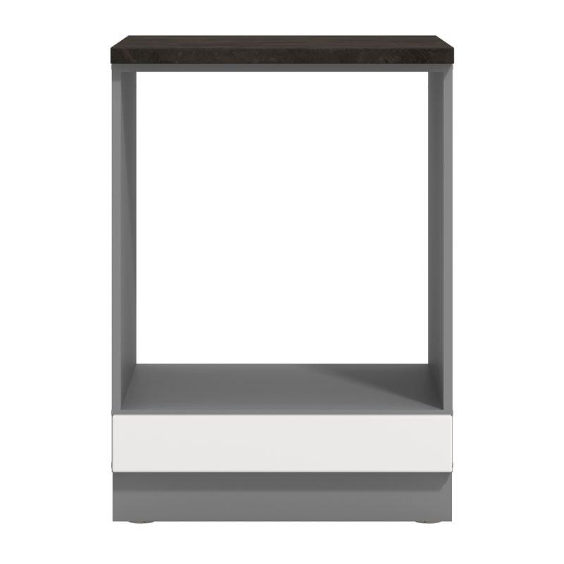 ΣΤΟΙΧΕΙΟ ΚΟΥΖΙΝΑΣ PETRA D60 UR ΓΚΡΙ ΓΡΑΦΙΤΗΣ-ΛΕΥΚΟ HIGH GLOSS FOIL-ΓΚΡΙ MAT FOIL 60x55x82εκ - Image 3