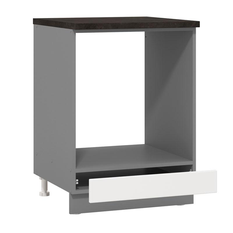 ΣΤΟΙΧΕΙΟ ΚΟΥΖΙΝΑΣ PETRA D60 UR ΓΚΡΙ ΓΡΑΦΙΤΗΣ-ΛΕΥΚΟ HIGH GLOSS FOIL-ΓΚΡΙ MAT FOIL 60x55x82εκ - Image 4