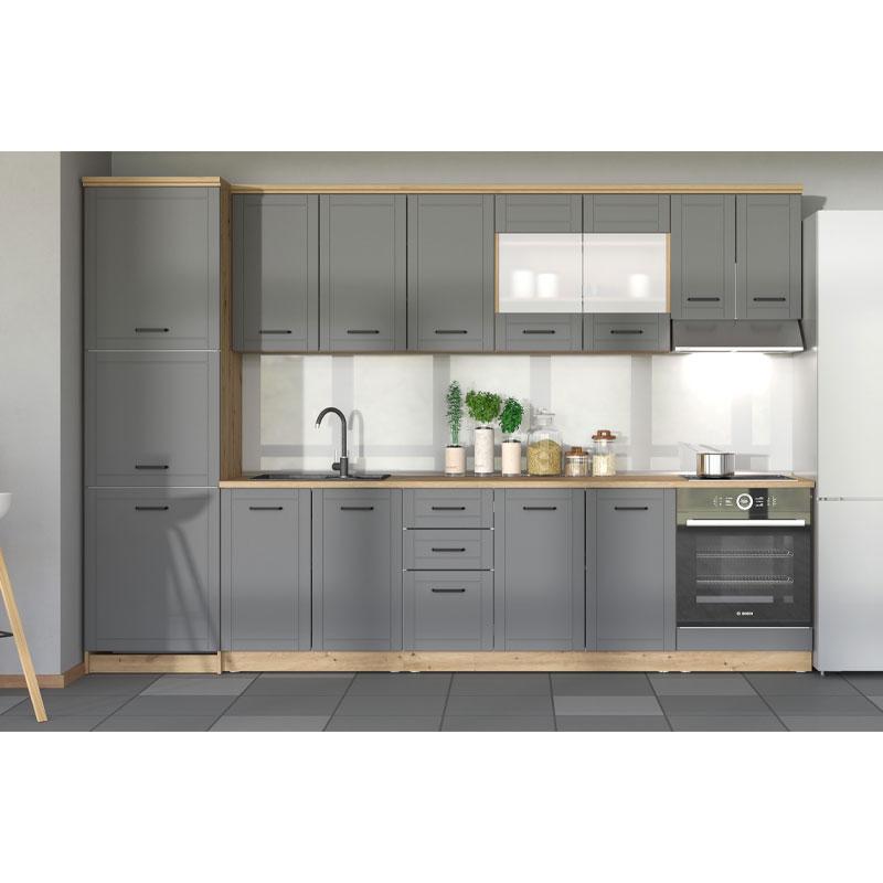 ΣΤΟΙΧΕΙΟ ΚΟΥΖΙΝΑΣ VALENCIA D60 UR ARTISAN-ΓΚΡΙ MAT FOIL 60x56,5x81εκ - Image 2