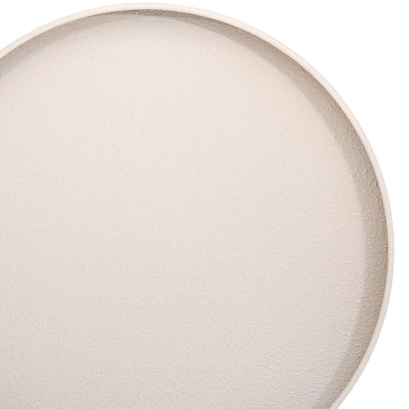 ΣΤΡΟΓΓΥΛΟ ΜΕΤΑΛΛΙΚΟ ΤΡΑΠΕΖΑΚΙ FL620277 ΚΡΕΜ ΧΡΩΜΑ 41x52εκ - Image 3