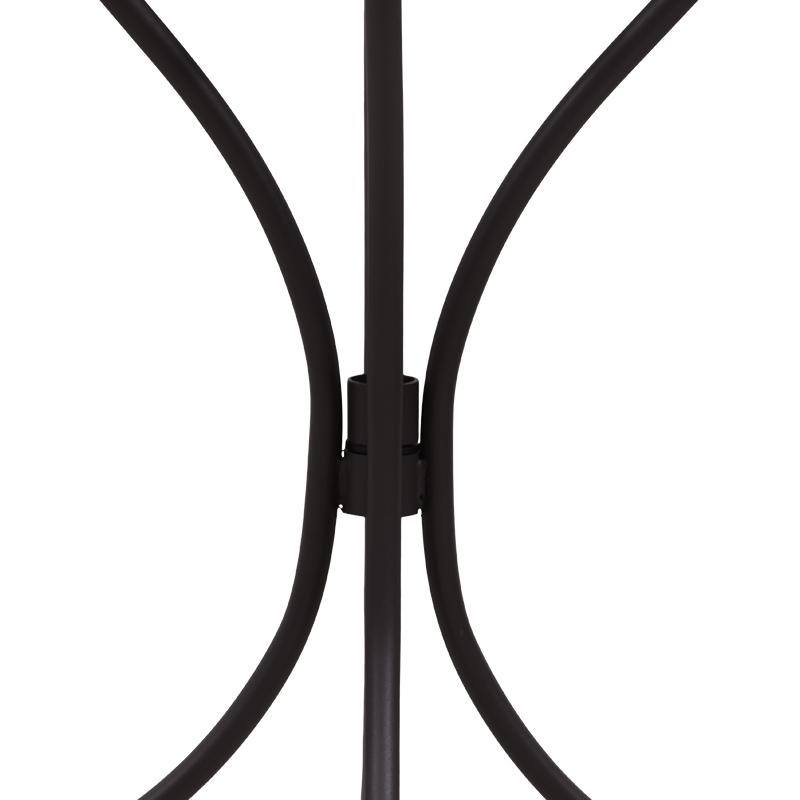 ΣΤΡΟΓΓΥΛΟ ΜΕΤΑΛΛΙΚΟ ΤΡΑΠΕΖΙ ΕΞΟΧΗΣ 003 ΚΑΦΕ ΧΡΩΜΑ 60x73εκ - Image 4