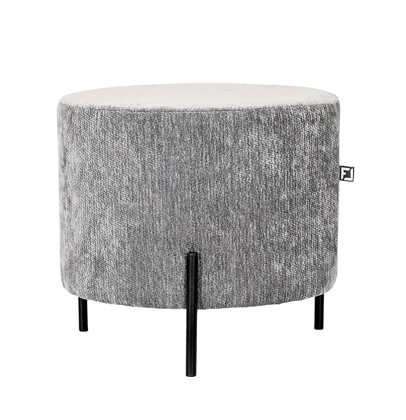 ΣΤΡΟΓΓΥΛΟ ΣΚΑΜΠΟ New Lux ΓΚΡΙ ΧΡΩΜΑ 46x46x43εκ