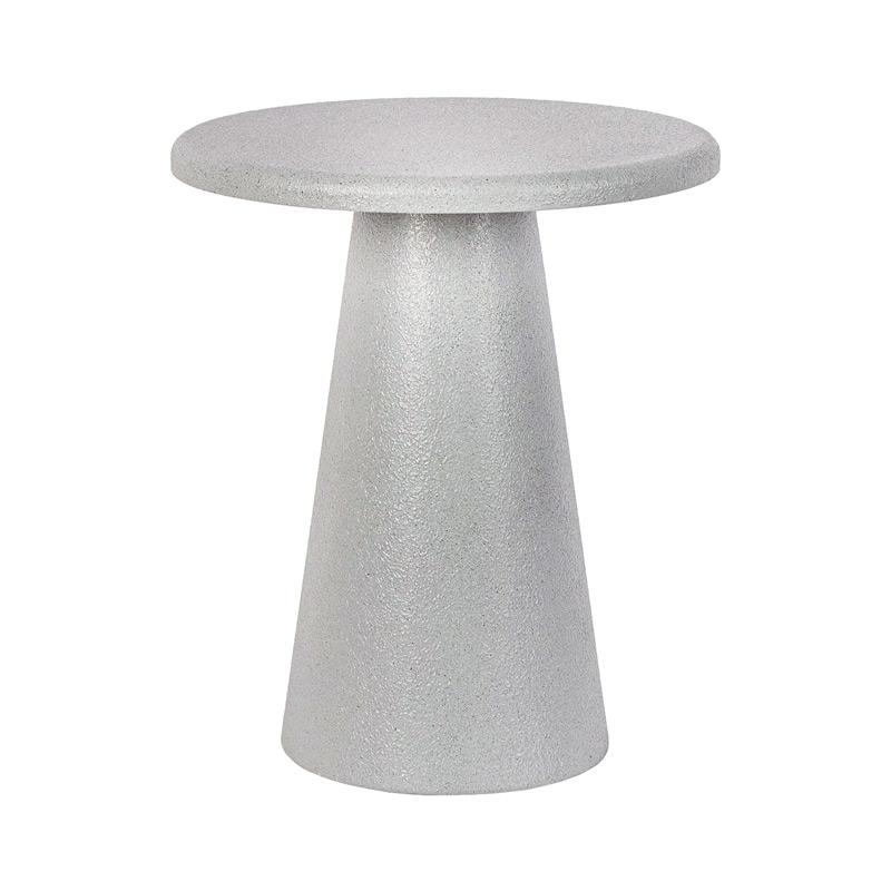 ΣΤΡΟΓΓΥΛΟ ΤΡΑΠΕΖΑΚΙ ΣΑΛΟΝΙΟΥ FL2493 ΓΚΡΙ ΧΡΩΜΑ 40x48εκ