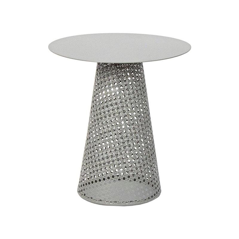 ΣΤΡΟΓΓΥΛΟ ΤΡΑΠΕΖΑΚΙ ΣΑΛΟΝΙΟΥ FL2902 ΓΚΡΙ ΧΡΩΜΑ 35x38εκ