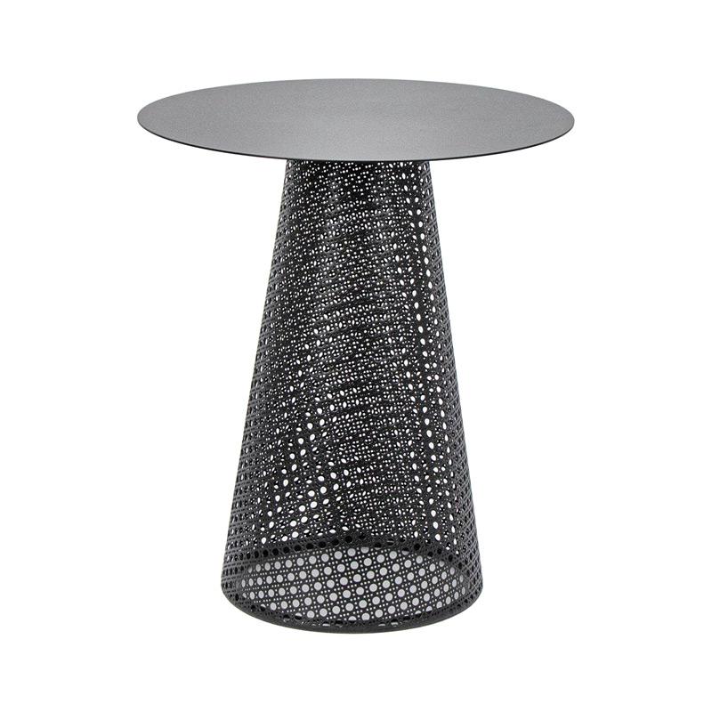 ΣΤΡΟΓΓΥΛΟ ΤΡΑΠΕΖΑΚΙ ΣΑΛΟΝΙΟΥ FL2902 ΜΑΥΡΟ ΧΡΩΜΑ 40x46εκ