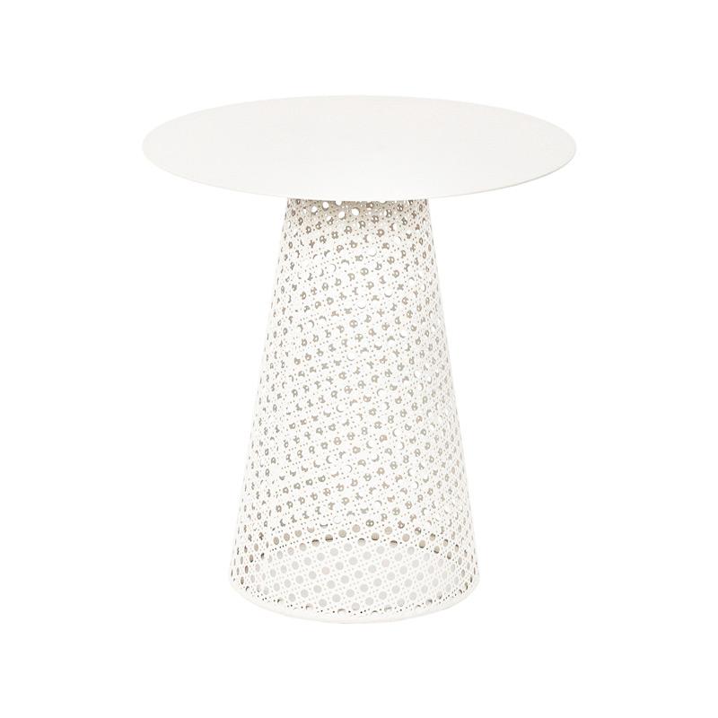 ΣΤΡΟΓΓΥΛΟ ΤΡΑΠΕΖΑΚΙ ΣΑΛΟΝΙΟΥ FL2902 ΜΠΕΖ ΧΡΩΜΑ 35x38εκ