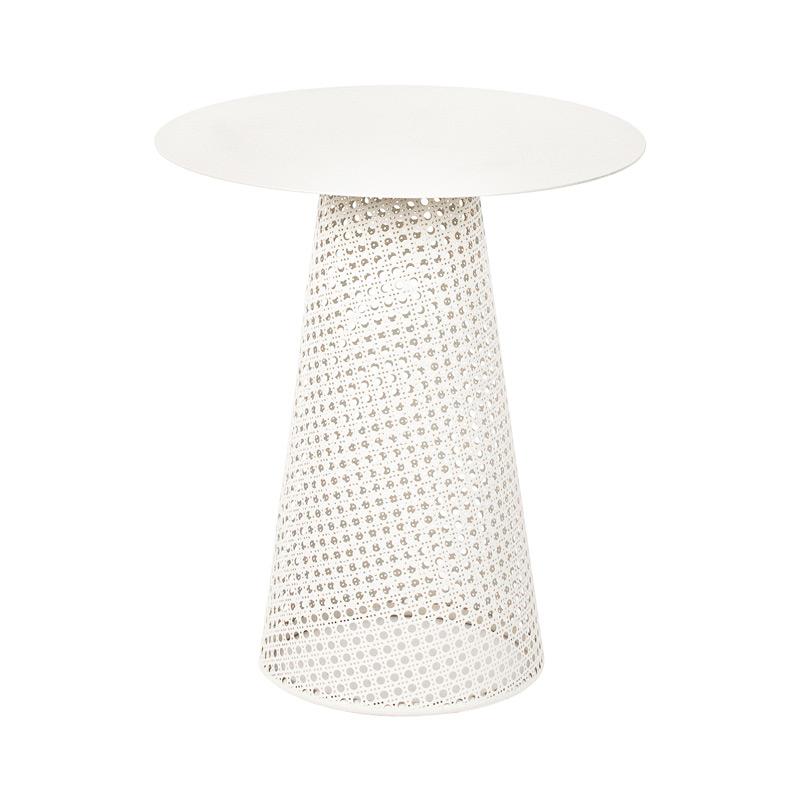 ΣΤΡΟΓΓΥΛΟ ΤΡΑΠΕΖΑΚΙ ΣΑΛΟΝΙΟΥ FL2902 ΜΠΕΖ ΧΡΩΜΑ 40x46εκ