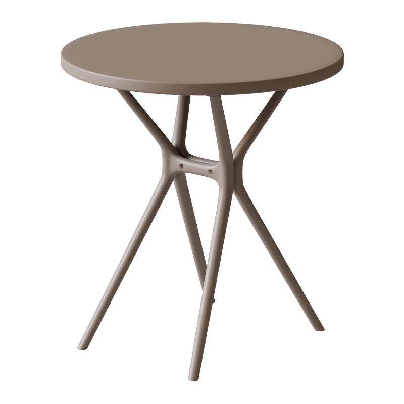 ΣΤΡΟΓΓΥΛΟ ΤΡΑΠΕΖΙ ΕΞΟΧΗΣ ΠΟΛΥΠΡΟΠΥΛΕΝΙΟΥ FL7 CAPPUCCINO ΧΡΩΜΑ 70x71εκ