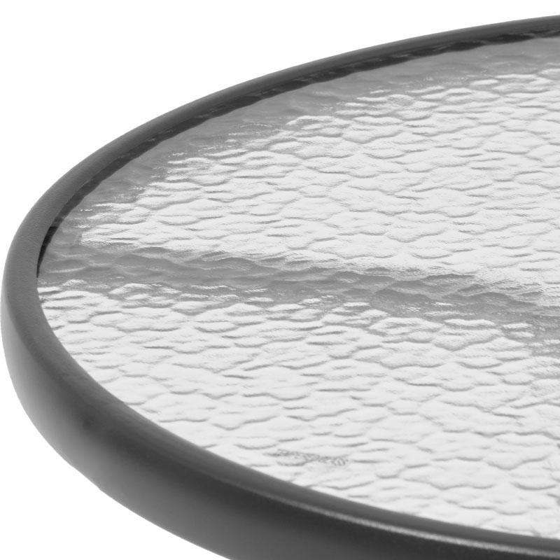 ΣΤΡΟΓΓΥΛΟ ΤΡΑΠΕΖΙ ΚΗΠΟΥ 003 ΓΚΡΙ ΧΡΩΜΑ 80x70εκ - Image 3